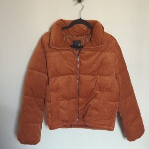 Collection B Orange Puffer Jacket
